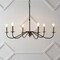 Jonathan Y Wicklow 34.75" 6-Light Bohemian Farmhouse Iron LED Chandelier, Brass Gold/Black JYL7559C - alternate 4