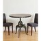 Homeroots 36" Gray Metal Pedestal Base Adjustable Height Round Top Dining Table 488596 - alternate 2