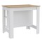 Homeroots White and Oak 41" Kitchen Island With Storage 535023 - alternate 4