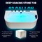 Anzzi Stone Belle 67 in. Flatbottom Freestanding Whirlpool and Air Bathtub, Center Drain and Faucet FT-AZ514WH-BK - alternate 8