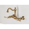 Kingston Brass Two-Handle Wall Mount Bridge Kitchen Faucet, Antique Brass KS1263TAL - alternate 4