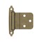 Amerock 3/8in 10 mm Inset Self-Closing, Face Mount Burnished Brass Hinge - 1 Pair BPR3428BB - alternate 1
