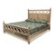 Homeroots Natural Carved Geometric Solid Wood King Bed Frame 571392 - alternate 5