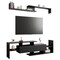 Leisuremod Surrey TV Stand with MDF Shelves and Bookcase, Ebony STS60BL - alternate 5