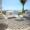 Homeroots 8' Brown Taupe And Ivory Round Geometric Washable Indoor Outdoor Area Rug 583272 - alternate 5