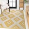 Jonathan Y Lior Geometric Moroccan Diamond Yellow/Cream 3 ft. x 5 ft. Indoor/Outdoor Area Rug TSN202C-3 - alternate 6