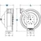Coxreels Cord Reel, Spring Retracted, NEMA 5-20R, 12 AWG, Blue Reel Color, 50 ft Length, 1 Outlets EZ-PC13-5012-A - alternate 1