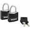 Master Lock 1-3/16 in. W Steel Double Locking Covered Padlock, PK2 131T - alternate 1