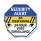 Signmission Security Alert No Trespassing 24 Ho, 10 Inch X 10 Inch, Vinyl Decal OC-D-10-185 - alternate 1