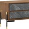 Homeroots Mid Century Walnut and Gray Faux Marble Two Drawer Nightstand 473038 - alternate 5