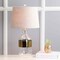 Jonathan Y Stevens 25.5" Glass LED Table Lamp, Clear/Brass JYL4001A - alternate 3