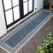 Jonathan Y Pollux Classic Coastal Mitred Stripe Reversible Machine-Washable Cream/Navy 2 ft. x 8 ft. Runner Rug SVH105A-28 - alternate 1