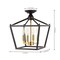 Jonathan Y Plains 12" 4-Light Modern Farmhouse Metal Open-Frame Pagoda LED Semi Flush Mount Mini Lantern, Oil Ru JYL7610G - alternate 6