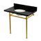 Kingston Brass 36-Inch Black Granite Console Sink with Stainless Steel Legs, 8-Inch, 3-Hole KVPK36228K387 - alternate 1