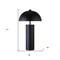 Homeroots 27" Black Metal Table Lamp With Black Dome Shade 524318 - alternate 6