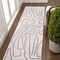Jonathan Y Alcina Modern Scandinavian Graphic Lines High-Low White/Light Gray 2 ft. x 8 ft. Runner Rug SND102C-28 - alternate 1