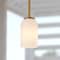 Vaxcel Shelby Gold Brass Transitional Mini Pendant Ceiling Light White Glass P0427 - alternate 5