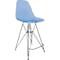 Leisuremod Cresco Acrylic Barstool - Modern ABS Plastic Counter Stool with Steel Legs & Footrest CRBL-30TBU - alternate 1