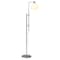 Homeroots 68" Nickel Adjustable Reading Floor Lamp With White Frosted Glass Globe Shade 523410 - alternate 6
