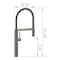 Blanco culina Semi-Pro 1.5 GPM, Satin Dark Steel 527475 - alternate 3