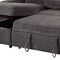 Homeroots 92" Dark Gray Upholstered Sleeper USB Sleeper Sofa With Toss Pillow 559225 - alternate 3