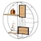 Vintiquewise 2-Tier Decorative Floating Circular Silhouette Wall Shelf with 2 Photo Frames - Circular Metal QI004691.photo.Bk - alternate 5