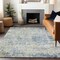 Homeroots 8' X 10' Blue Gray And Green Abstract Washable Indoor Outdoor Area Rug 604544 - alternate 5