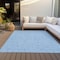 Homeroots 3' X 5' Sky Blue And Black Geometric Washable Indoor Outdoor Area Rug 596764 - alternate 4