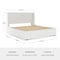 Martha Stewart Kian King Upholstered Platform Bed with Wingback Headboard and 4 Side Storage Drawers XH-8528-K-WH-MS - alternate 4