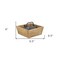 Homeroots 10" Brown Solid Wood And Metal Box 488034 - alternate 3
