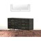 Homeroots 63" Grey Shagreen Faux Leather And Gold Six Drawer Double Dresser 490820 - alternate 3