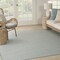 Homeroots 8' Aqua And Ivory Square Indoor Outdoor Area Rug 521971 - alternate 4