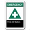 Signmission 10 in Height, Plastic, 10" x 7", ANSI-710ES First Aid Station ANSI-710ES First Aid Station - alternate 5