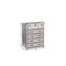 Homeroots 42" Silver Aluminum Four Drawer Dresser 489196 - alternate 3