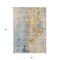 Homeroots 8' X 10' Linen Teal Blue And Copper Abstract Washable Indoor Outdoor Area Rug 605521 - alternate 4
