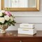 Homeroots Set of Two White And Gold Nesting Decorative Storage Boxes With Lids, 2PK 712920 - alternate 5