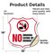 Signmission No Smoking Shield Sign No Smoking Eating, 18 Inch X 18 Inch, Vinyl Decal SHI-D-18-400 - alternate 5