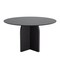 Homeroots 52" Black Solid Wood Pedestal Base Round Top Dining Table 712170 - alternate 1