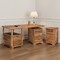 Homeroots 68" Brown Solid Wood Writing Desk and Bookshelf Set With Four Drawers 634357 - alternate 8