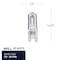 Bulbrite Pack of 5 Halogen T4 Bi-Pin Base G9 Light Bulb, 35 Watt, Clear, 5PK 860827 - alternate 5