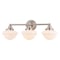 Vaxcel Eastgate 3-Light Satin Nickel Vanity Light with Frosted Opal Schoolhouse Globe Glass W0565 - alternate 1