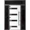 Vdomdoors Front Exterior Prehung Steel Door Ronex0131 Black Enamel 96 2 Sidelight and Transom Window Sidelite RONEX0131EXD-BLK-W14+36+14xH96+16-RH-I - alternate 1