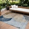 Homeroots 8' X 10' Sky Blue Brown And Beige Geometric Washable Indoor Outdoor Area Rug 604950 - alternate 1