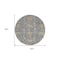 Homeroots 8' Denim Blue Brown And Beige Round Damask Washable Indoor Outdoor Area Rug 603847 - alternate 7