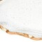 Homeroots 14in Clear Bubble Glass Scalloped Gold Rim Oval Platter 390090 - alternate 4