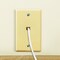 Newhouse Hardware Ivory 1-Gang Telephone Data Jack Wall Plate, 6P4C, for RJ11 Telephone Cables, Single Port, 5PK PHP-IV-05 - alternate 4