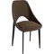 Leisuremod Amalfi Modern Dining Chair - Upholstered Accent Side Chair, Metal Legs AC48DBR - alternate 1