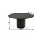 Homeroots 60" Black Solid Wood Pedestal Base Round Top Dining Table 721035 - alternate 2