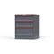 Strong Hold 3 drawer cabinet - (1x 7ft, 1x 8ft, 1x 12ft) - Red accents - Keyed Alike S3036-PPAAS-0302DS - alternate 3