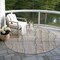 Homeroots 8' Ivory Pink And Copper Round Striped Washable Indoor Outdoor Area Rug 597429 - alternate 5